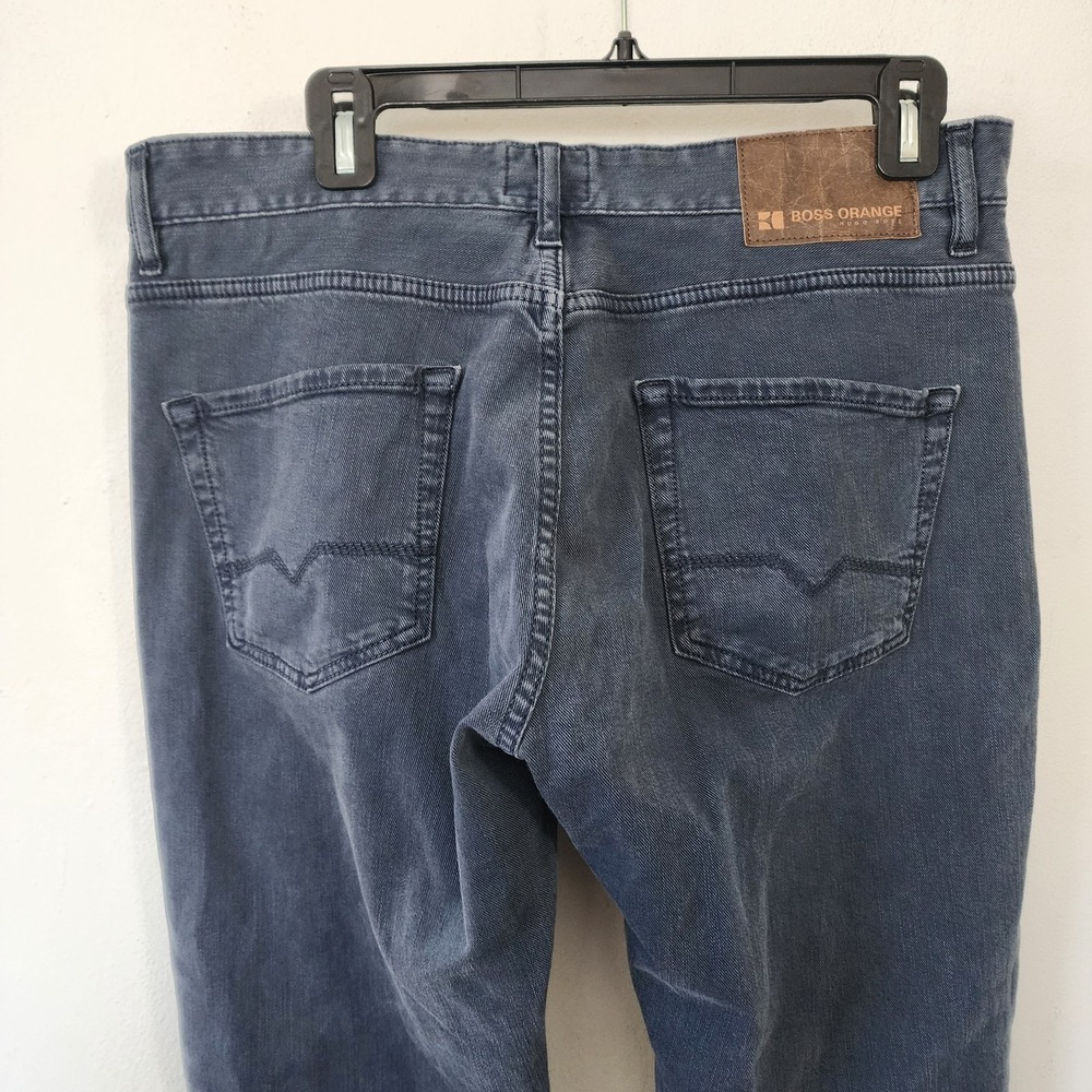Mens Hugo Boss Orange Navy Blue Pants 36 x 32"